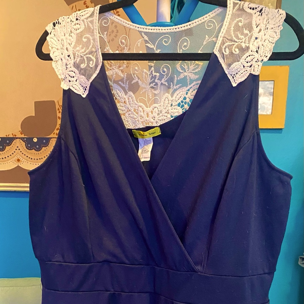 ModCloth Navy dress with lace detail